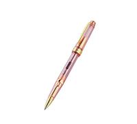 Cross Bailey Light Translucent 8015 Stylo roller (recharge à bille roller, noir, épaisseur de trait F - fin, emballage cadeau de qualité supérieure), saphir/doré