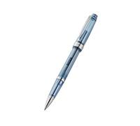 Cross Bailey Light Translucent 8562-1 Stylo à bille (mine de stylo à bille noire, épaisseur de trait M - moyenne, indélébile, modèle à capuchon, emballage cadeau de qualité supérieure) bleu marine