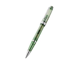 Cross Bailey Light Translucent 8562-1 Stylo à bille (mine de stylo à bille noire, épaisseur de trait M, indélébile, modèle à capuchon, emballage cadeau de qualité supérieure) vert translucide/chromé
