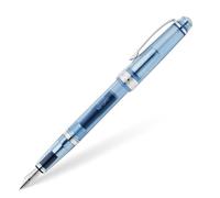 Cross Bailey Light Translucent Stylo plume (XF en acier inoxydable, avec cartouche d'encre noire 8921, emballage cadeau de qualité supérieure) Bleu marine/chromé