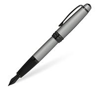 CROSS Bailey Stylo plume laqué gris mat avec attributs PVD noir poli Pointe extra fine