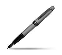 CROSS Bailey Stylo plume laqué gris mat avec attributs PVD noir poli Pointe fine