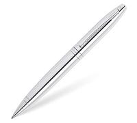 Cross Calais Stylo à bille (mécanisme rotatif, épaisseur de trait M, couleur de l'encre : noir) en chrome brillant