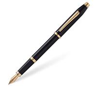 Cross Century II 419 - 1 MF - Stylo plume avec diamant en or 23 K, couleur noir
