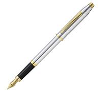 CROSS Century II Medalist - Stylo plume rechargeable - Avec attributs plaqués or 23 carats - Pointe fine - Écrin classique et deux cartouches incluses