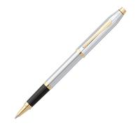 CROSS Century II Medalist - Stylo roller rechargeable - Avec attributs plaqués or 23 carats - En chrome poli - Écrin classique et recharge incluse