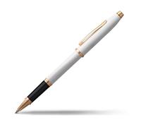 Cross Century II Pearlescent White Lacquer Rollerball Pen with Rose-Gold Tone Appointments