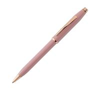 Cross Pens Stylo à bille Cross Century II – M, encre noire, boîte cadeau, rose fumé/or rose