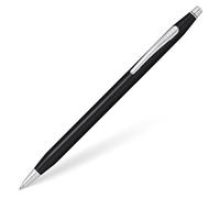 Cross Classic Century Stylo à bille, épaisseur de trait M, couleur d'écriture : noir, rechargeable, avec boîte cadeau de qualité supérieure, noir brillant, plaqué chrome