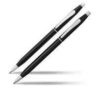 Cross Pens – Stylo à bille et crayon Classic Century – laqué noir, 0,7 mm, attributs chromés