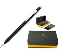 Cross Classic Century Stylo à bille rechargeable laqué noir brillant et chrome poli Présenté dans un coffret cadeau de luxe