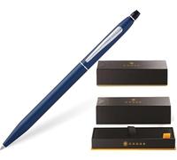 Cross Click Bleu Nuit - Stylos à bille (Noir, Bleu, Chrome, Clip-on retractable ballpoint pen, Moyen, Rond, Métal)