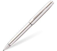 CROSS Coventry AT0662-7 Stylo à bille rechargeable en métal avec pointe conique Signature Pointe moyenne Coffret cadeau Premium et cartouche noire, 1 pièce, chrome poli