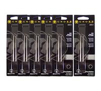 Cross CROSS 8518-4 Lot de 6 recharges pour stylo à bille, à base d'huile, TX, M, noir
