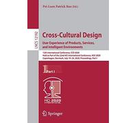 Cross-Cultural Design. User Experience Of Products, Services, And Intelligent Environments