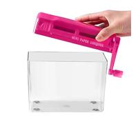 Cross Cut Paper Shredder - Small Shredders | SHREDS Credit Cards, 15C, Portable Handle Design, papeterie, carte de crédit, reçus, comptes e-mail, étudiants, école de bureau
