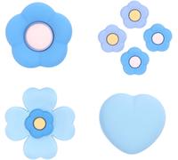 Cross D-Pad Button Caps Silicone Thumb Grip Sets,ABXY Key Buttons Sticker Joystick Cover Caps Compatible with Switch/OLED-Heart and Flower