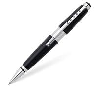 CROSS Edge-Jet Black - Roller noir convertible / Stylo rechargeable - Avec système d’ouverture par glissement - Écrin classique et recharge roller noire incluse