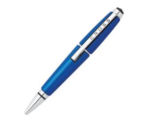 CROSS Edge - Roller bleu nitrate convertible / Stylo rechargeable - Avec système d’ouverture par glissement - Écrin classique et recharge roller noire incluse