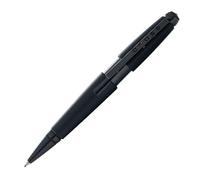 Cross Pens Stylo roller Cross Edge – Pointe M, encre noire rechargeable, coffret cadeau – Noir mat