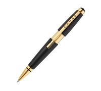 Cross Edge Stylo roller Selectip noir mat, pointe moyenne, encre noire | Accessoire élégant pour une écriture fluide, design coulissant sans capuchon, forme ergonomique, prise en main confortable