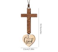 Cross for Car Mirror - Christian Bible Verse Ornament | Jesus Car Decoration for Women, Men, Drivers Vehicle, Truck, SUV Interior, Rearview Mirror Hanging, Religious Gift