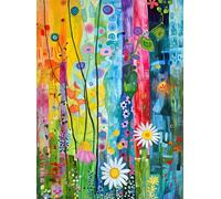 Cross & Glory - City Garden Rainbow Retreat - Puzzle de 1000 pièces pour adultes | Paysage urbain de fleurs fantaisistes | Couleurs vives | Idéal pour les amateurs de puzzle et les amateurs de nature