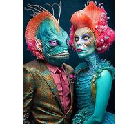 Cross & Glory 's « Meet The Aliens : Nymira and Dantar » - Puzzle de 1000 pièces d'histoire d'amour cosmique - Respectueux de l'environnement, Aventure taquinante - Meilleurs puzzles pour adultes