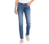 Cross Jean pour femme Rose Taille haute Coupe droite, Bleu moyen (061), 34W x 30L