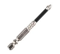 Cross PH2 Embout de tournevis en alliage d'acier haute résistance pour perceuses électriques et manuelles Fournit un ajustement sûr et réduit le risque de glissement (75 mm)