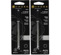 CROSS recharge 8444 feutre/pointe poreuse - Adaptée à tous les stylos convertibles Cross - Pointe fine - Encre noire - Encre résistante - Lot de 2