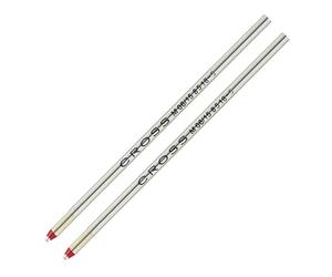 CROSS Recharge 8518-5 bille - Adaptée à tous les stylos-bille rétractables Cross - Pointe moyenne - Encre rouge - Lot de 2