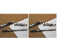 Cross Recharge pour Stylo-bille Pointe Poreuse Moyenne Noir (Lot de 2)