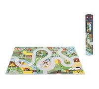 Janod – Tapis de jeu Cross Roads Campagne – Antidérapant 120 x 78 cm Multicolore