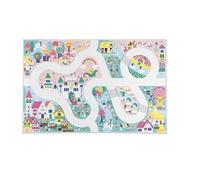 Janod – Tapis de jeu Cross Roads Royaume enchanté, multicolore, antidérapant, 120 x 78 cm, dès 2 ans