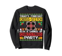Cross-Stitch Christmas Party Cross-Stitch Xmas Ugly Style Sweatshirt
