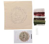 Cross Stitch Kits Hand Made DIY Beginners Starter Embroidery Kit with Beautiful Plant Patterns Adjustable Hoop Exquisite Packaging for Home Decoration Gifts 25 x 25cm (Plant Material Packet English