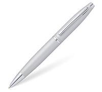 CROSS Stylo à bille Calais en chrome satiné Coffret-cadeau de luxe ; stylo à bille moyenne rechargeable.
