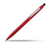 Cross Pens Stylo à bille Click – Mécanisme à poussoir, écriture noire – Rouge métallisé