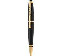 Cross Stylo roller Edge noir mat avec rendez-vous PVD doré