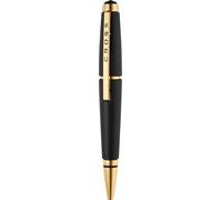 Cross Stylo roller Edge noir mat avec rendez-vous PVD doré