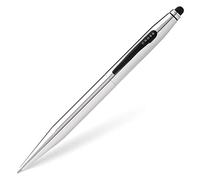 CROSS Tech2 Chrome - Stylo bille et stylet pour Smartphone - Stylo à bille double fonction 2 en 1 - Écrin classique et recharge noire incluse