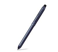 Cross Tech3+ Dark Blue Chemically Etched Engraved Finish w/Dark Blue PVD Appointments Multi Function Pen
