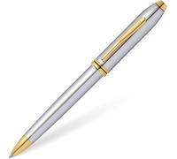 Stylo à bille chromé Cross Townsend Medalist avec rendez-vous plaqués or 23...