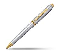 Cross Pens – Stylo bille Townsend Medalist – Plaqué or 23 carats, Pointe moyenne, Écrin de luxe