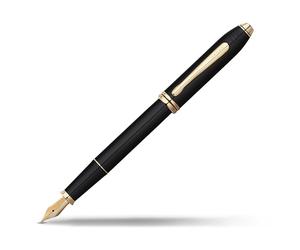 Cross Townsend Stylo Plume Pointe Fine Laque Noire