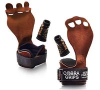 Cross Training Grips Best Gymnastics Grips Keep Your Hands Free from Blisters & Callouses Pullups Weight Lifting Chin Ups (Brown Nubuck Leather, Large 5.0"-5.50")