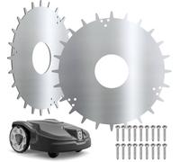 CROSS-X-DESIGN - Pointes en acier inoxydable - Diamètre : 252 mm - Avec 18 vis - Compatible avec Husqvarna Automower330/440/420/435XAWD/430X/435X/450X - Amélioration de la traction pour robot tondeuse