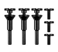 Crossarctic Lot de 3 supports de mandrin de montage de roue coupée de 0,95 cm et 6,35 mm avec tige d'arbre de 6,35 mm pour meuleuse à matrice, accessoires de perceuse, outil rotatif