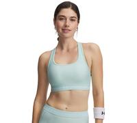 Under Armour – Soutien-gorge mi-long dos croisé – Maintien moyen – Menthe rafraîchissante/Blanc M